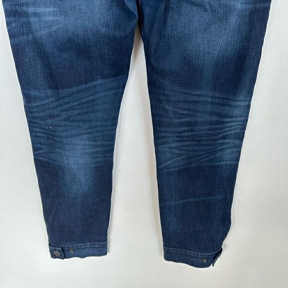 True Religion Mens Relaxed Skinny Rocco No Flap SE Dark Wash Snap Cuff Hidden Bu - Picture 10 of 15